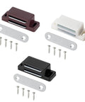 Handle Free Magnetic Latch For Cabinets And Cupboards White Plastic Magnetic Catch For Kitchen Furniture Doors in three colors