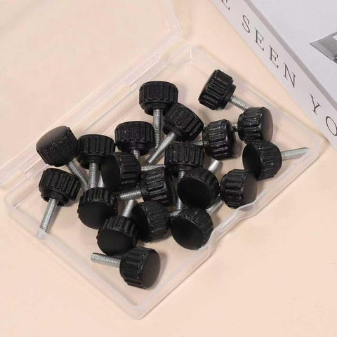 24 Pack M4 X 15mm Threaded Knurled Thumb Screws For VESA Monitor Mounts Carbon Steel With ABS Grip Heavy Duty Replacement Screws