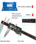 Digital Caliper 12 Inch 300mm Stainless Steel Vernier Measuring Tool With IP54 Splash Proof Electronic Micrometer LCD Display