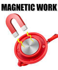 Close-up of a red magnetic safety key for treadmills, highlighting magnetic power. Part of the Two Pack Universal Treadmill Magnetic Safety Keys.