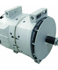 New Alternator For Volvo 35SI 1997 2008 With Improved Design Ready To Roll Replacement Part For Caterpillar Cummins Mercedes OEM Numbers 10459289 10459449 10459608 10459611 10459614 19011176 19011187 19011202, front view showing connectors, silver body, and mounting brackets, pulley not included