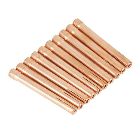 10Pcs Copper Welding Collets Set 2.4mm Hole For WP 17 18 26 Torches Durable Heat Resistant Replacement Parts