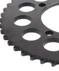 Close-up of 45 tooth rear sprocket from Beefed Up 420 Chain Kit With 132 Links And 45 Tooth Rear Sprocket Plus 12 Tooth Front Sprocket