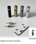 Heavy Duty Aluminum Shelf Rail System Built Tough As Nails With Six Pack Gallery Brackets and screws on white background