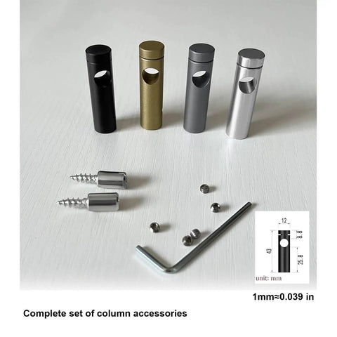 Heavy Duty Aluminum Shelf Rail System Built Tough As Nails With Six Pack Gallery Brackets and screws on white background