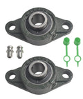 Go Kart Minibike Jackshaft Kit Three Quarter Inch By Ten Inch UCFL204 pillow block bearings front view image