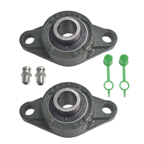 Go Kart Minibike Jackshaft Kit Three Quarter Inch By Ten Inch UCFL204 pillow block bearings front view image