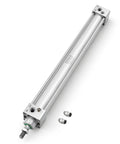 One And One Quarter Inch Bore Pneumatic Air Cylinder With Eleven Point Eight One Inch Stroke, Double Acting Single Rod, M10x1.25 Threaded Rod