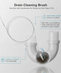 Heavy Duty Flexible Steel Drain Auger Knocks Stubborn Sink Clogs Dead Clears AC Condensate Lines And Bathroom Pipes With Ease Eco Friendly Way No Toxic Chemicals Needed Durable Wire Works Like Magic in sink pipe.