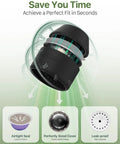 Image showing components of Reusable VertuoLine Capsule Kit for Nespresso Pods With 100 Aluminum Foil Seal Lids and features like airtight seal.