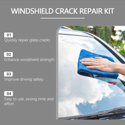 Person using Chips And Cracks Be Gone 2026 Upgrade Windshield Crack Repair Kit for quick fix on car windshield