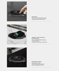 Waterproof Pop Up Power Strip With Smart Lifting Mechanism For Desk And Kitchen showing touch activation and charging feature.