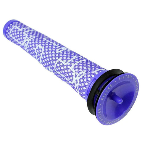 Replacement 2 Pre Filters And 2 Post Filters Set For Dyson V7 V8 Vacuums showing one pre-filter; purple with mesh cover.