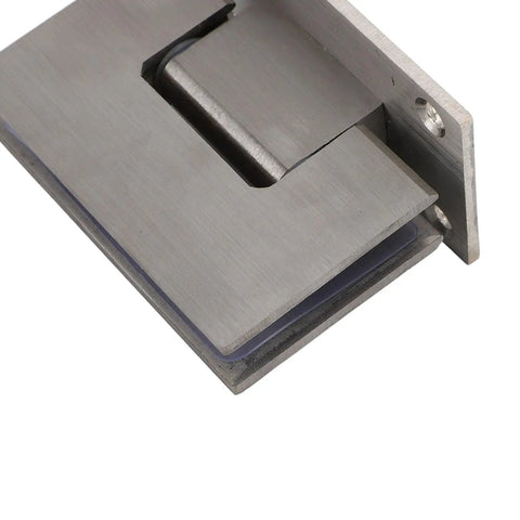 Heavy Duty Stainless Steel Shower Door Hinges with 90 Degree Auto Close for Frameless Glass Doors 8mm to 12mm, Leak Proof Seal