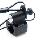 Close-up of Seven Eighths Inch Handlebar Tether Kill Switch with lanyard for ATV and dirt bike, showing wire and mount detail