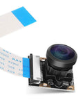 Raspberry Pi Camera with 222 degree fisheye wide angle, 5MP OV5647 sensor, for Pi 4 B, night vision, 1080p video module.