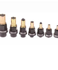 Close-up of the All In One 7 Piece Manual Rivet Gun Set M3 to M12, featuring various sizes aligned side by side.