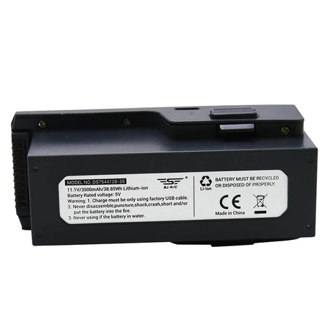 11.1V 3500mAh 38.85Wh LiPo Battery For SJRC F22S Pro 4K RC Drone with label detailing safety instructions and specifications.