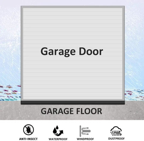 Universal Garage Door Seal Bottom Rubber Strip With Nails Heavy Duty Weatherproofing And Weather Stripping For Garages image