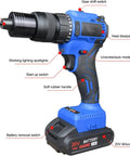 Cordless Electric Rivet Gun Featuring Brushless Auto Feed, Heavy Duty Plug And Play Blind Riveter And Nut Setter with ergonomic handle and battery.