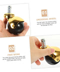 Four Piece Heavy Duty Furniture Caster Wheels With Smooth Gliding Bearings Built For Office Chairs Sofas And House Cabinets Wear Resistant Build That Makes Rearranging Your Spot Feel Like An Absolute Cinch Every Single Time, close-up view of a universal wheel.
