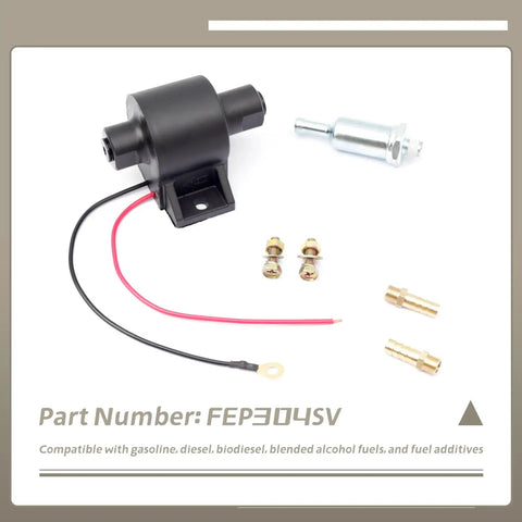 Beefed Up 12 Volt Fuel Pump Kit FEP304SV Replacement For Posi-Flow With 1/8-27 NPTF Fittings And 1 To 2 Psi Max Pressure