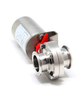 Sanitary Tri Clamp Butterfly Valve 2 Inch With SS304 Stainless Steel Body, Pneumatic Actuator Single Acting, Air To Open