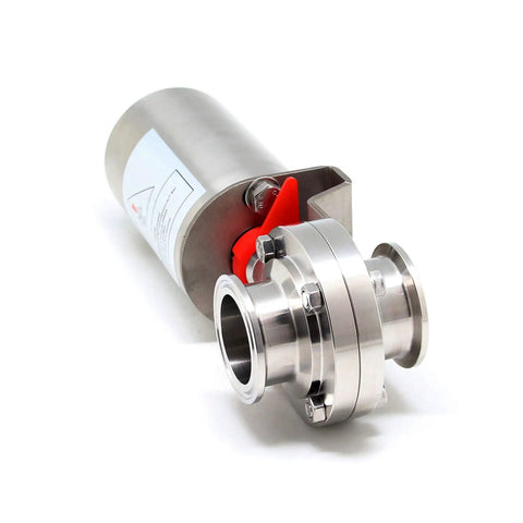 Sanitary Tri Clamp Butterfly Valve 2 Inch With SS304 Stainless Steel Body, Pneumatic Actuator Single Acting, Air To Open
