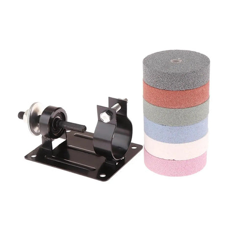 Heavy Duty 70MM Grinding Wheel With 10mm Bore For Smooth Metal Surface Finishing And Polishing Projects Made Tough For Pro Tools And DIY Grinders next to assorted grinding discs.