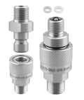 Heavy Duty Hydraulic Quick Disconnect Coupler Female Thread Pipe Fitting Stainless Steel No Leaks Guaranteed Fast Install Plug And Play Style Built Plunger Keeps Debris Out For Smooth Operation And Low Maintenance On Your Industrial Rig, stainless fittings and washers