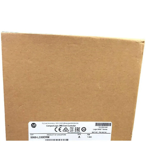 5069 L330 ERM PLC Module Motion Controller Sealed In Box With 1 Year Warranty For Industrial Automation Projects Durable High Performance 5069L330ERM Controller Plug And Play Ready To Install, sealed cardboard box label