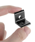Aluminum 2020 Corner Bracket Set With 20 M5 Bolts And 20 T Slot Nuts For 6mm T Slot And V Slot 10 Piece Kit For Cross T Shaped Or L Shaped Frame Builds Built Tough For DIY Pros And Easy Install, black aluminum L bracket