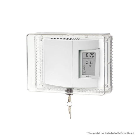 Large Thermostat Guard Shield For Home HVAC Fits Most Thermostats Up To 8.25 Inches Wide And 5.75 Inches High Clear Tamperproof Cover with Key