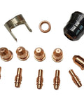 Killer Thirteen Piece Plasma Cutter Consumables Set For Harbor Freight Titanium Forty Five Amp Plasma Cutters depicted