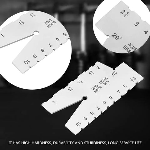 29 Degree Acme Thread Gauge Pro Grade Stainless Steel for Machinists with scale markings for precise thread measurements