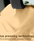 Close-up of glue pressing technology on Waterproof Shade Sail 10 By 13 Ft Rectangular Sand Color UV Resistant for Outdoor use.