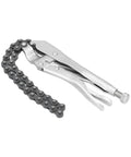 Locking Chain Clamp For Auto Repair Adjustable Chain Grip Wrench In High Carbon Steel Heavy Duty Pipe Vise Tool For Workshop Irregular Shape Holder With Steady Hold SK129A on white background