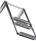 3 Step Telescoping Swim Boat Ladder Stainless Steel With Built In Handle for Easy No Fuss Boarding on Dock or Deck