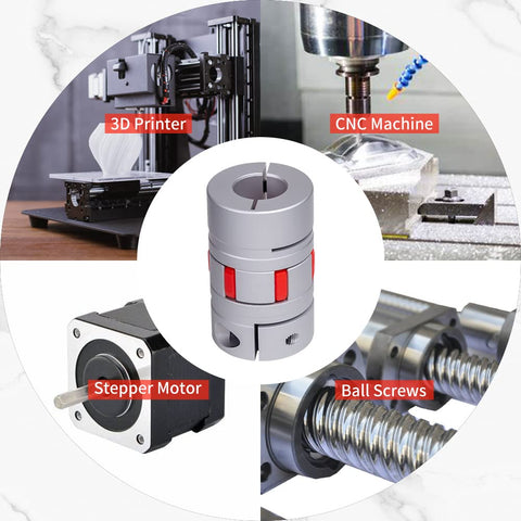 18mm To 18mm Aluminum Shaft Coupling Flexible Spider Coupler D40 L66 For Stepper Motor 3D Printer CNC Router Engraving Milling Machine Aviation Aluminum Body Heavy Duty Build Low Backlash Precision Anodized Finish
