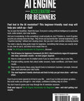 Back cover of 'The AI Engine Accelerator for Beginners' book with text about beginner-friendly AI roadmap and ISBN visible.