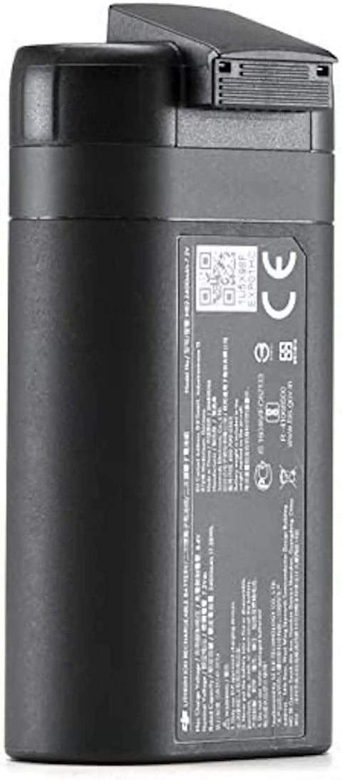 Side view of Mavic Mini Intelligent Flight Battery 2400mAh Replacement Spare Battery For Drone, showing label and connectors.