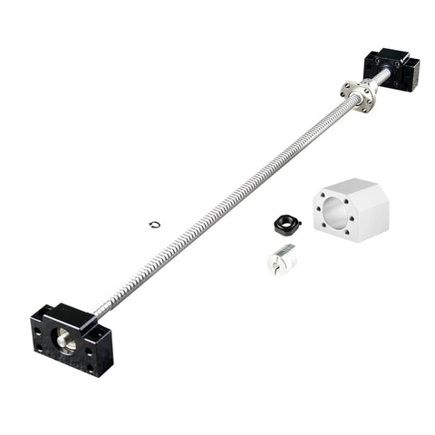 Ball Screw CNC Linear Drive Kit SFU1605 RM1605 16mm 1200mm With Metal Deflector Nut, BK BF12 End Supports, Nut Housings, Coupler