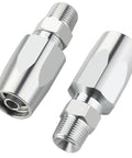Two Pack 3/8 Inch Reusable Hydraulic Fittings For 3/8 Inch ID Hose Repair Kit Size Six Single Wire Hose Replacement Fittings For Double Wire Braided Hydraulic Hoses