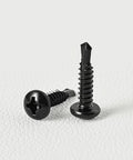 Heavy Duty Number 12 X 1 Inch Pan Head Sheet Metal Screws Phillips Drive Self Tapping Wood Screws Black Oxide 410 stainless steel