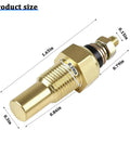 Brass Npt 1/8 Oil And Coolant Temperature Sensor Built Rock Solid For Fast Truck Fixes Perfect Gauge Reading And Easy Install Under The Hood, measuring 1.65 in length.