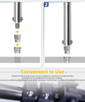 Illustration showing installation of Heat Set Threaded Inserts Kit For 3D Printing M2 To M6 100 Pcs 303 Stainless Knurled Female Inserts.