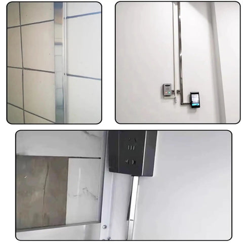 Stainless Steel Pro Grade Floor Cable Cover Kit Self Adhesive 72 Inch Long 3.9 Inch Wide 2 Inch High 4 Pack in office setting