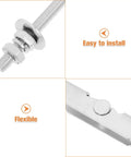 12 Pack Heavy Duty Toggle Bolt Kit For Drywall And Shelves, close-up of galvanized carbon steel bolt and washer with installation features