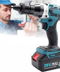 Heavy Duty Cordless Rechargeable Electric Rivet Nut Gun With Dual High Output Batteries For M3 Through M12 Fasteners view of the tool in use