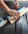 Using Table Saw Miter Gauge Extension Fence System With Aluminum Miter Extension Fence Telescoping Fence And Flip Stop for precise cut